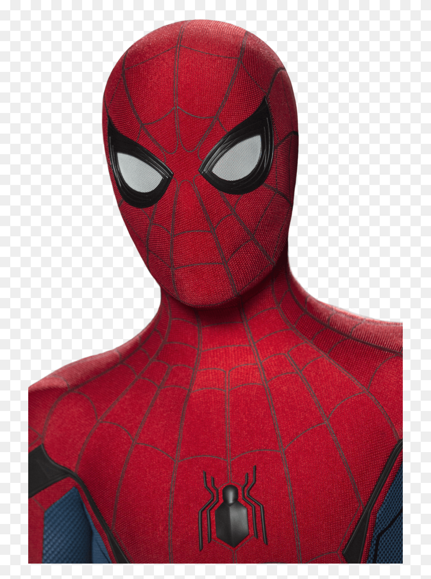 731x1067 Spiderman Mask Transparent Spider Man Homecoming Suit, Clothing, Apparel, Hood HD PNG Download