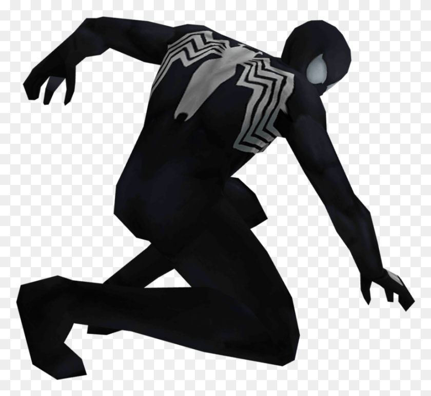 856x781 Descargar Png Spiderman Silueta Marvel Future Fight Symbiote Spiderman, Persona, Humano, Personas Hd Png