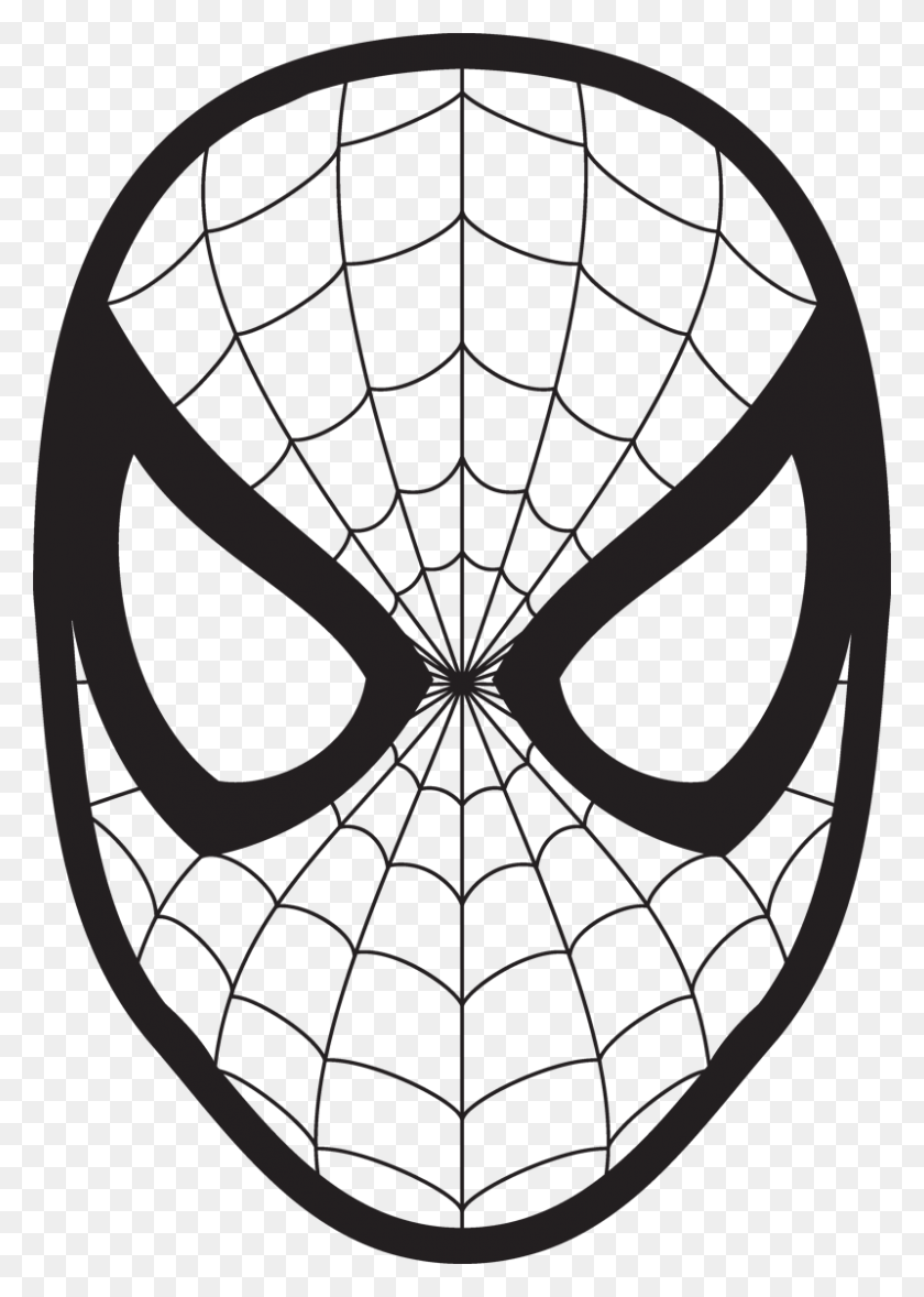 800x1147 Spiderman Spiderman Face Coloring Pages, Text, Symbol, Gray HD PNG Download