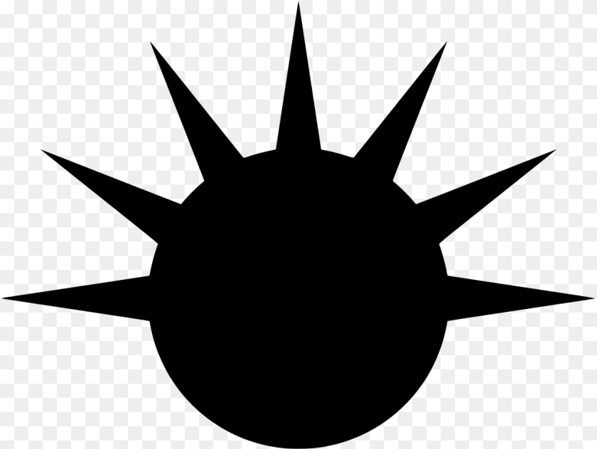 Spikes Black, Gray Sticker PNG