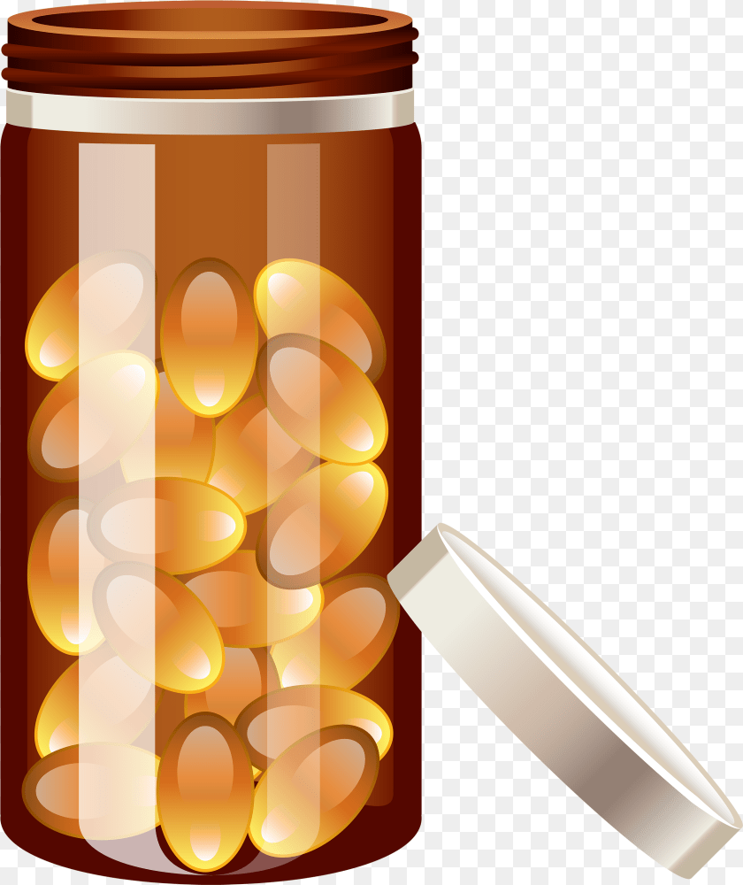 Spilled Pill Bottle Transparent Pill Bottle, Medication, Shaker Sticker PNG