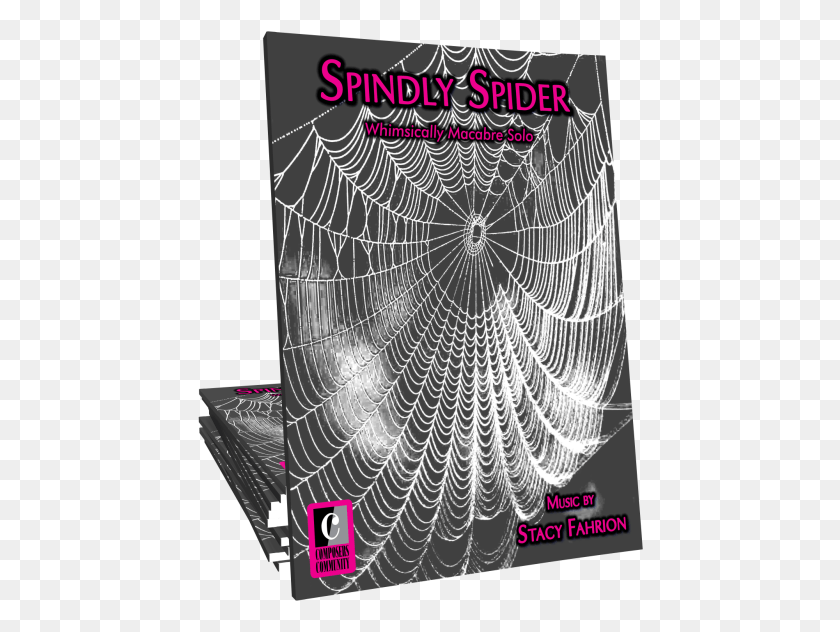 446x572 Spindly Spider By Stacy Fahrion Spider Web HD PNG Download