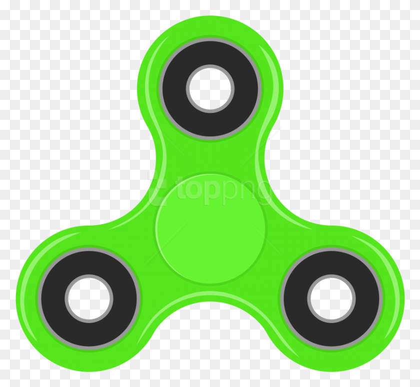 843x773 Spinner Green Clipart Photo Green Fidget Spinner Clipart, Toy, Symbol, Electronics HD PNG Download