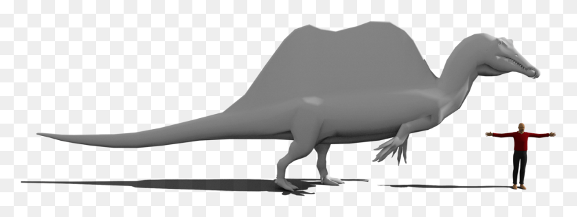 1413x465 Спинозавр 21918 By Paleop Пингвин Адли, Человек, Человек, Динозавр Hd Png Скачать