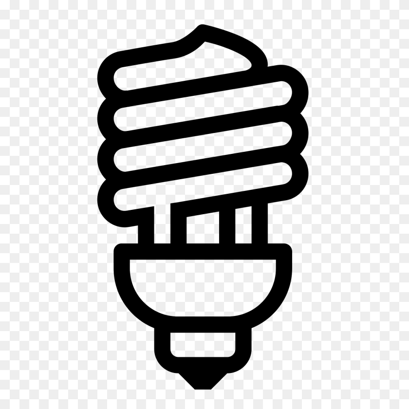 1600x1600 Spiral Bulb Icon, Gray Transparent PNG