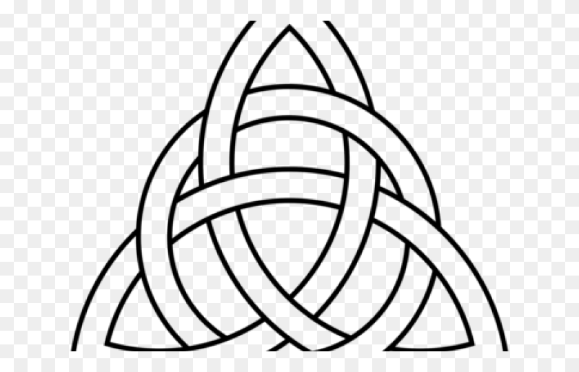 640x480 Spiral Clipart Triquetra Celtic Trinity Knot Outline, Gray, World Of Warcraft HD PNG Download