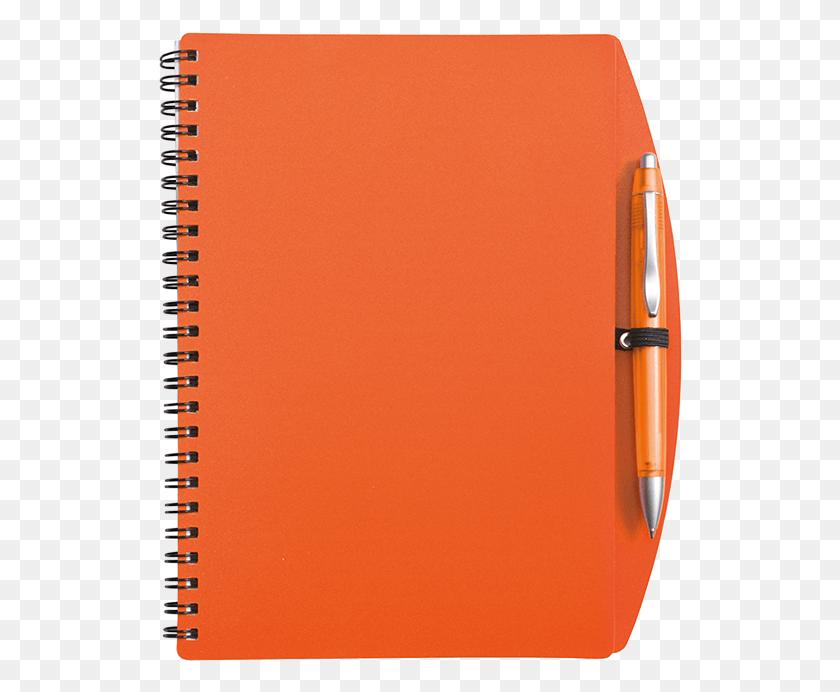 526x632 Spiral Notebook And Pen Note Book Orange, Text, Diary, Spiral HD PNG Download
