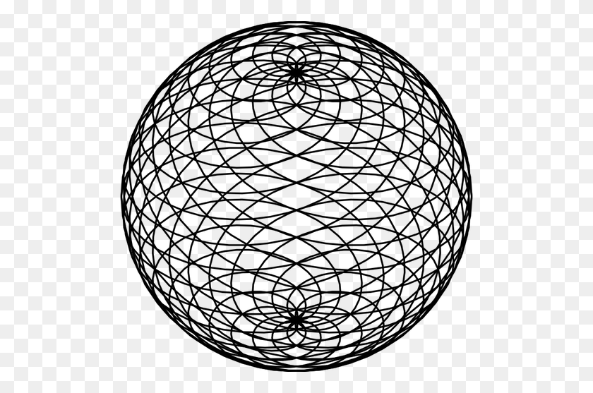 500x497 Спиральная Проволока Глобус Векторная Иллюстрация Мяч Спираль, Серый, World Of Warcraft Hd Png Скачать