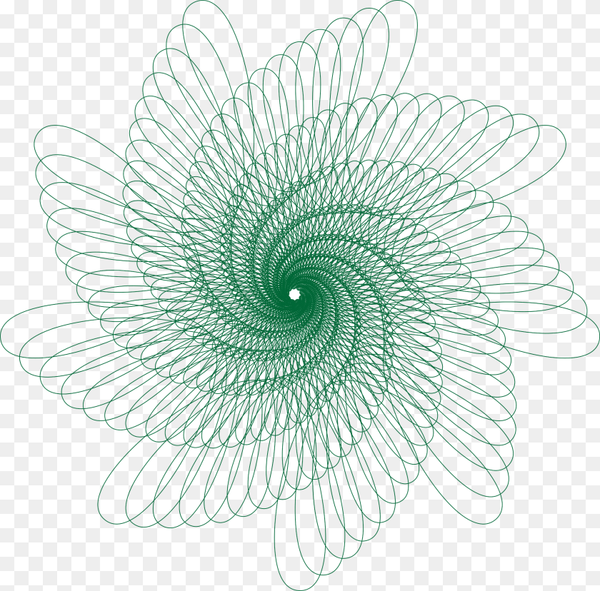 Spirograph Green, Pattern, Spiral, Accessories Clipart PNG