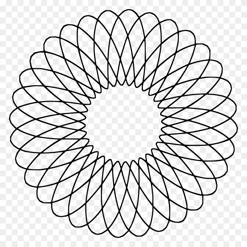 2397x2400 Spirograph Drawing Giant Transparent Amp Clipart Sacred Geometry Heart, Gray, World Of Warcraft HD PNG Download