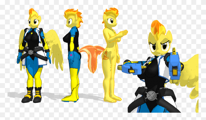 1281x708 Spitfire Mmd Mlp Anthro, Person, Human HD PNG Download