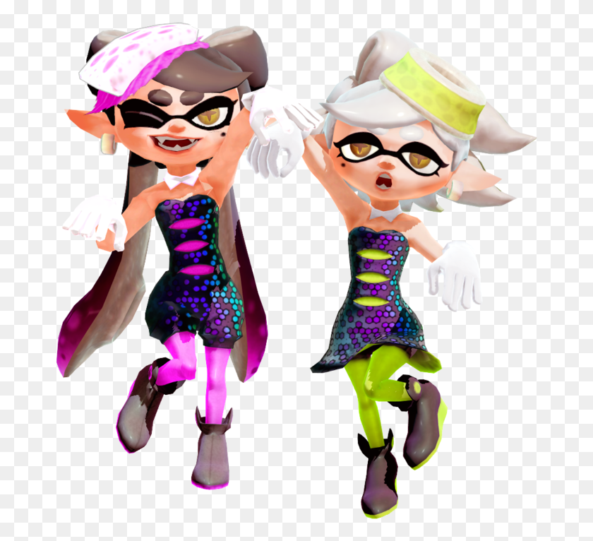 684x706 Splatoon Sisters Squid Free Image Clipart Squid Sister Splatoon Two, Sunglasses, Accessories, Accessory HD PNG Download