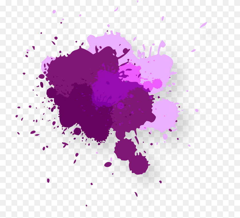 735x763 Splatter Paint Paintsplatter Rainbow Colorful Purple Paint Splatter Transparent, Art, Graphics, Flower, Plant Clipart PNG