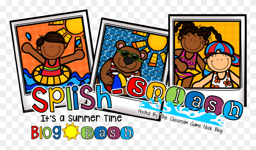 1597x888 Splish Splash It39s Summertime Blog Hop Cartoon, Graphics, Doodle HD PNG Download