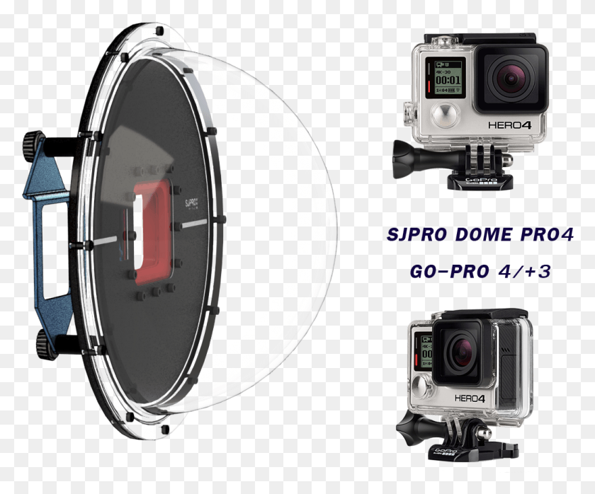 1045x855 Descargar Png Split Shot Dome Pro 4 Para Gopro Gopro, Cámara, Electrónica, Cámara Digital Hd Png
