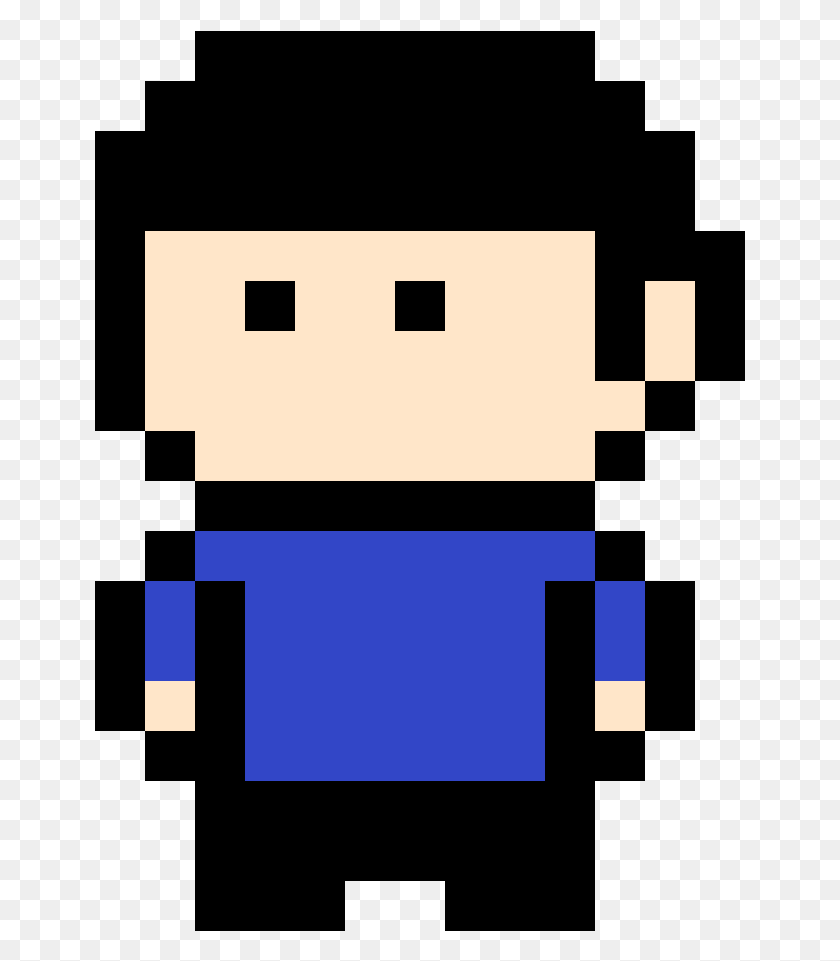 651x901 Spock Pixelated Man In Suit, Pac Man HD PNG Download