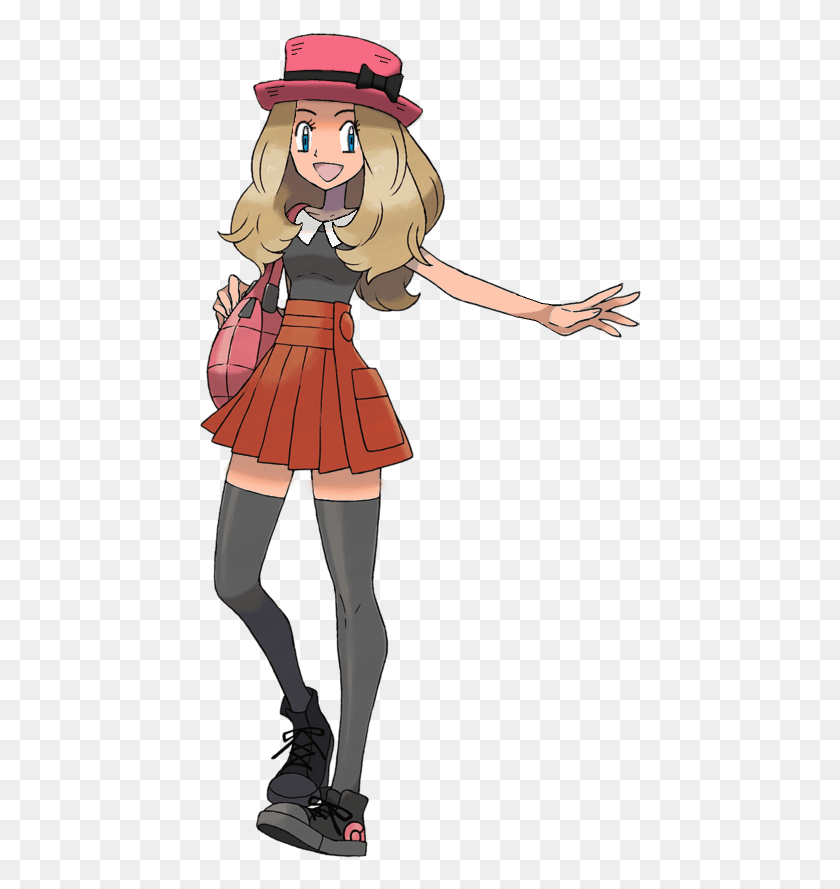 445x829 Spoiler Serena Pokemon Game, Clothing, Apparel, Person HD PNG Download