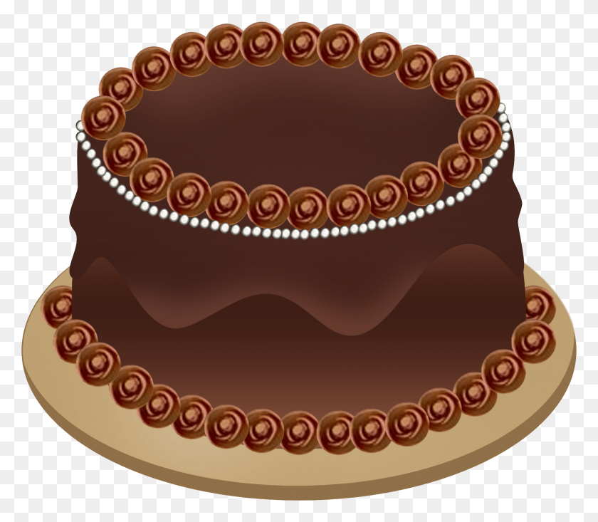 1732x1495 Sponge Cake Clipart Transparent Chocolate Cake Clipart, Dessert, Food, Birthday Cake HD PNG Download