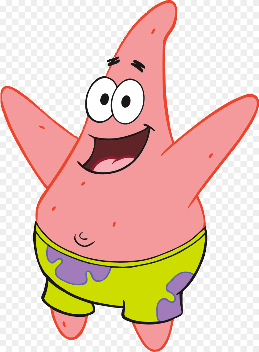 Spongebob Characters Patrick Star Transparent, Cartoon, Animal, Fish, Sea Life Sticker PNG