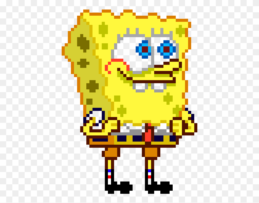441x601 Spongebob Cross Stitch Pattern Spongebob Squarepants, Rug, Pac Man HD PNG Download