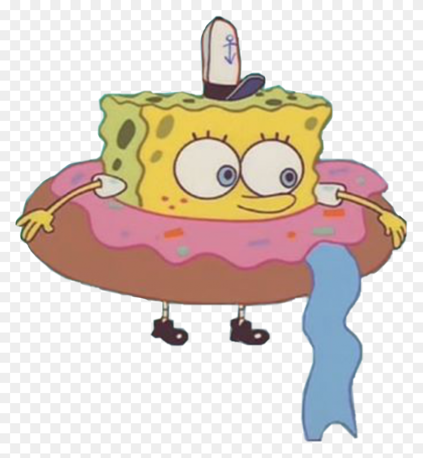 791x861 Spongebob Donut Transparent, Birthday Cake, Cake, Dessert HD PNG Download
