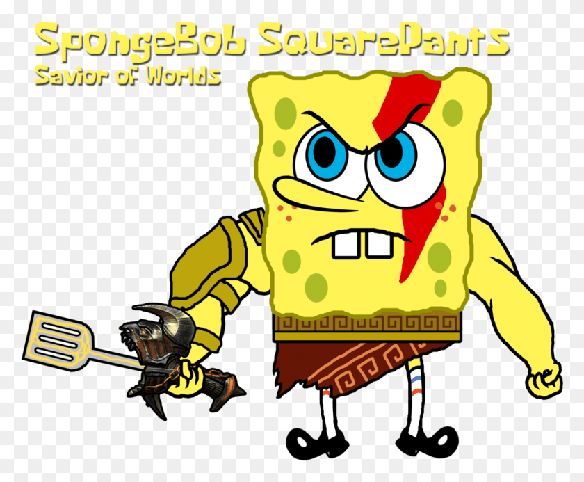 1025x833 Spongebob Face Spongebob God Of War, Person, Human, Poster HD PNG Download