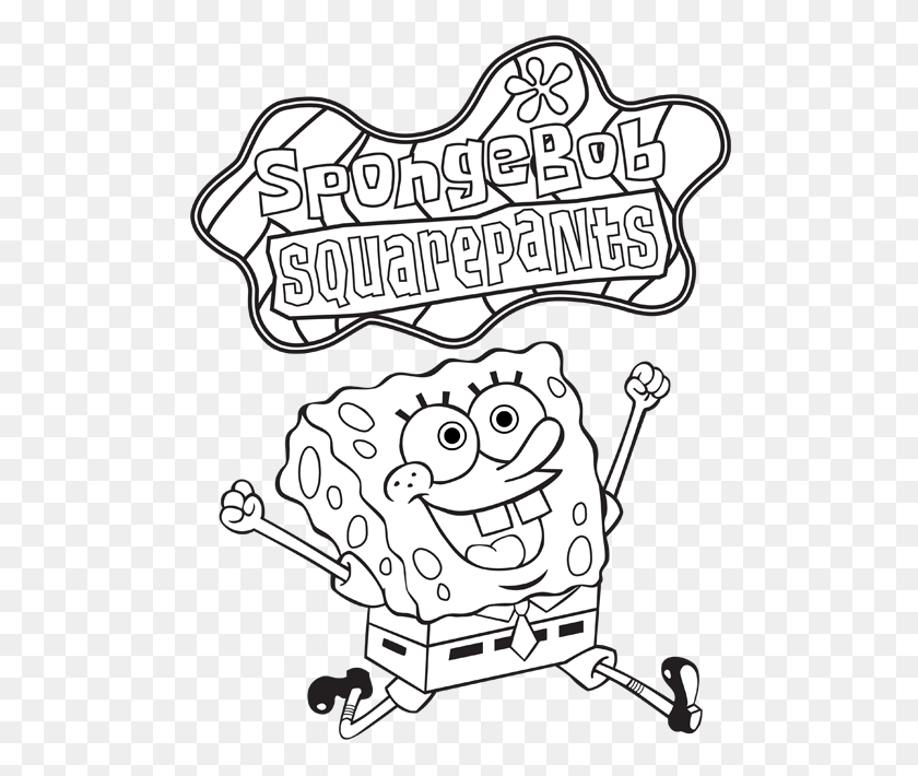500x650 Spongebob Squarepants Free Coloring, Doodle HD PNG Download