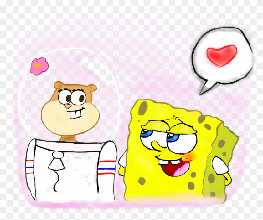 900x742 Spongebob Squarepants Images Spongebob And Sandy Cartoon, Pillow, Cushion HD PNG Download