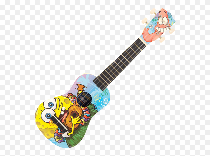 566x563 Spongebob Ukulele Jazzmaster Guitar Jim Root, Leisure Activities, Musical Instrument, Bass Guitar HD PNG Download