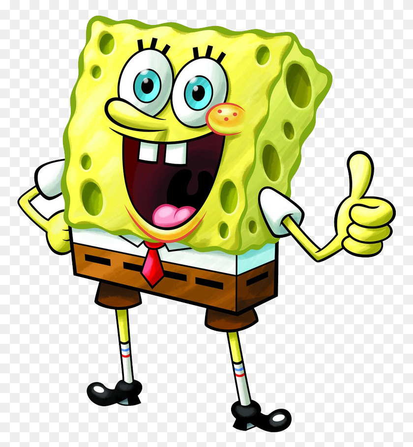 772x850 Spongebob With Thumb Up, Toy, Hand, Plant HD PNG Download