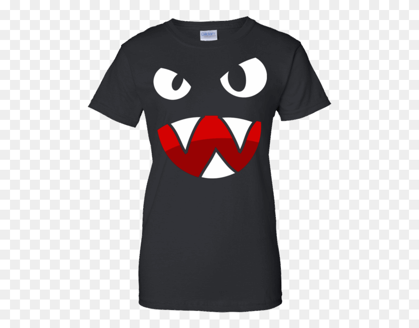 491x597 Spooky Face Shirt Scary Angry Face Pointy Teeth T Shirt T Shirt, Clothing, Apparel, T-Shirt Descargar Hd Png