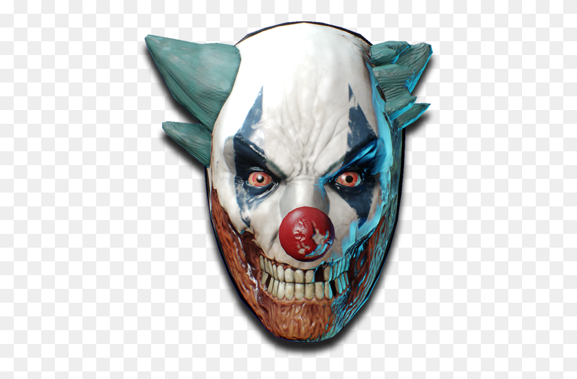 438x491 Spooky Scary October Halloween Mask Makeup Clown Masque Payday 2 Clown, Performer, Bird, Animal HD PNG Download