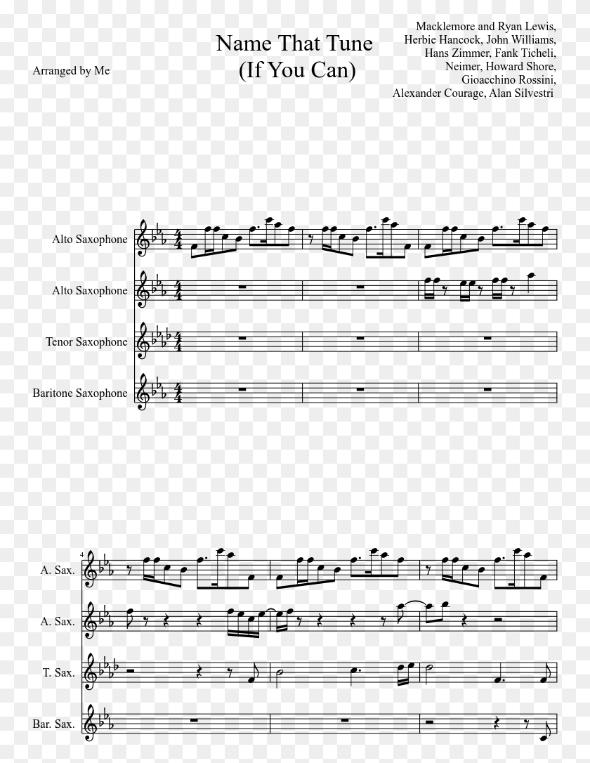 749x1026 Spooky Scary Skeletons Sheet Music Alto Sax Prelude And Fugue In B Flat Minor, Gray, World Of Warcraft HD PNG Download