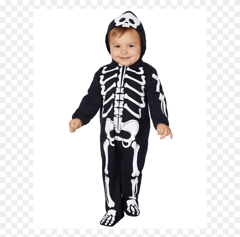 609x769 Spooky Skeleton Baby Costume Skeleton Toddler Costume, Person, Human, Boy Descargar Hd Png