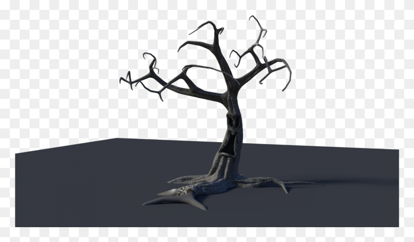 1196x660 Spooky Tree Illustration, Antler, Wood HD PNG Download