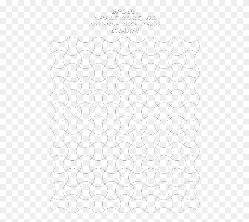 506x689 Spool Apple Core Or Double Axe Head Charm Pattern, Gray, World Of Warcraft HD PNG Download