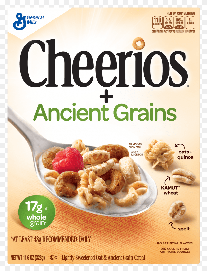 1350x1801 Spoonful Of Cereal Cheerios Ancient Grains, Food, Flyer, Poster HD PNG Download