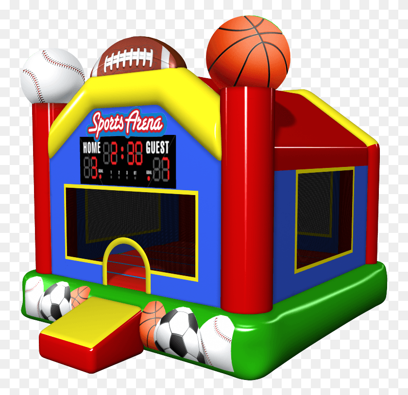 757x754 Sports Arena Bounce House Inflatable, Toy, Arcade Game Machine, Scoreboard Descargar Hd Png