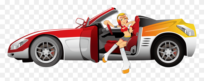 1481x522 Sports Car Motors Corporation Adobe Illustrator Beauty Vector Sport Car, Kart, Vehicle, Transportation HD PNG Download