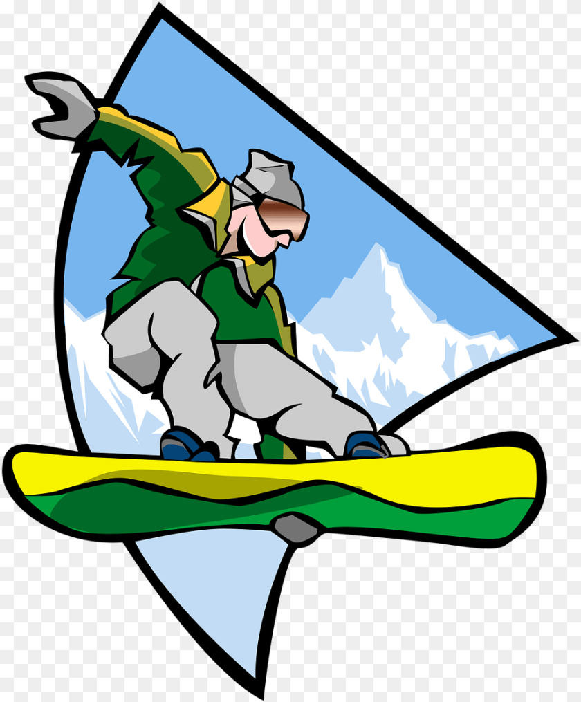 921x1113 Sports Man Snowboarding Clipart Transparent Stickpng Snowboarding Clipart, Outdoors, Nature, Snow, Person Sticker PNG