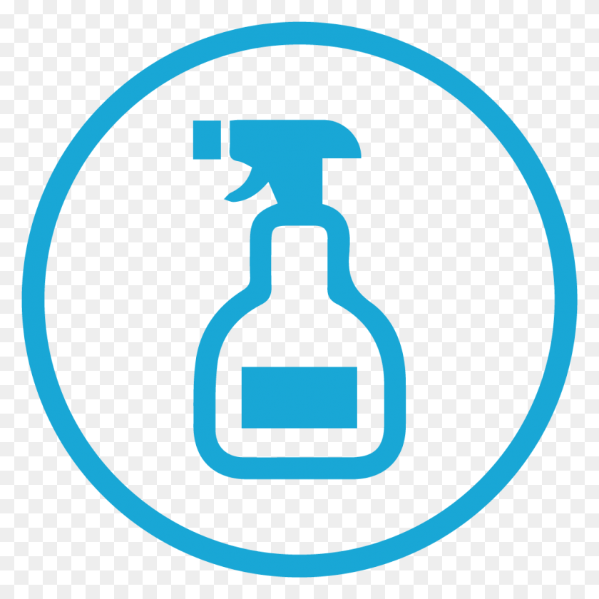987x987 Spray Bottle For Surface And Subsurface Cleaning Icon Icon, Text, Label, Symbol HD PNG Download