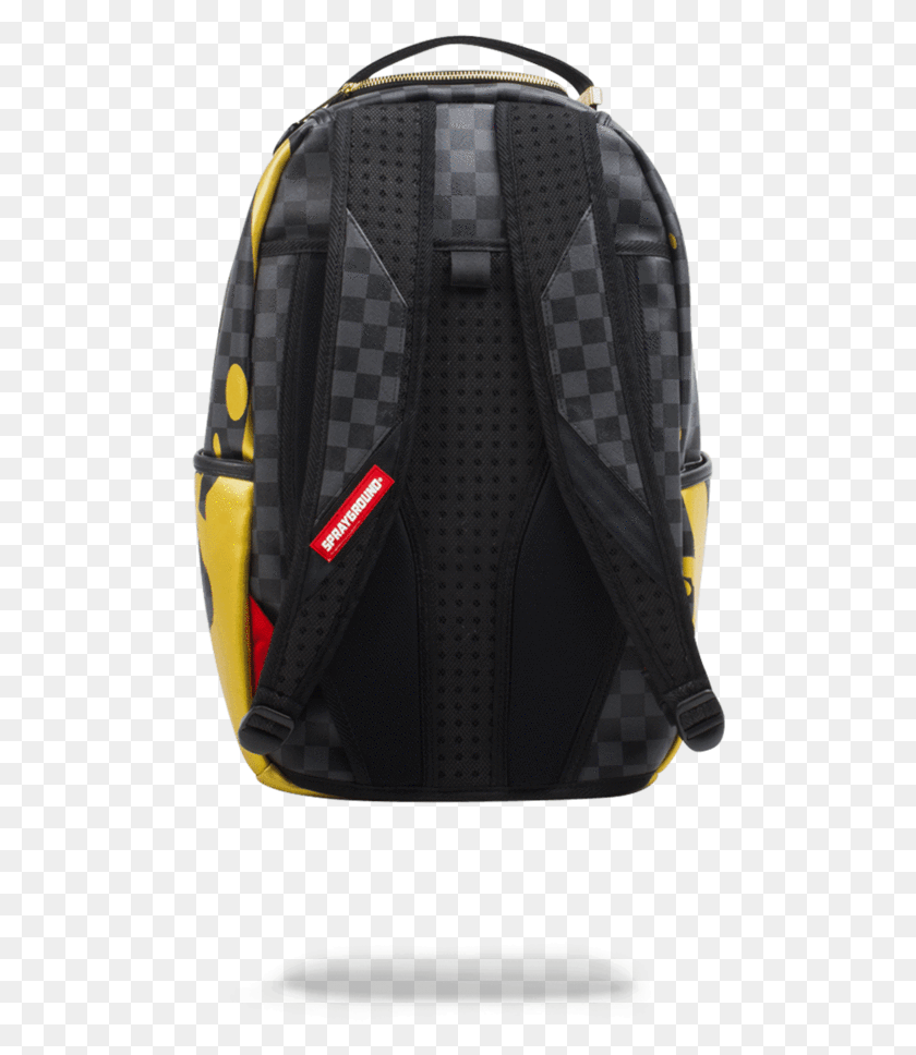 491x908 Sprayground Backpack Liquid Gold Sprayground Backpacks Checkered, Bag HD PNG Download