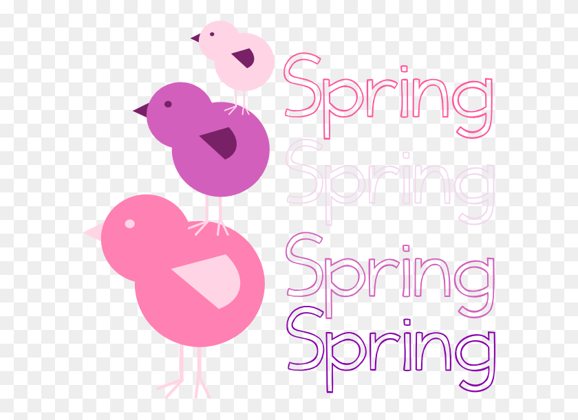 600x551 Spring And Birds Multi Colors Svg Clip Arts 600 X, Bird, Animal, Text HD PNG Download
