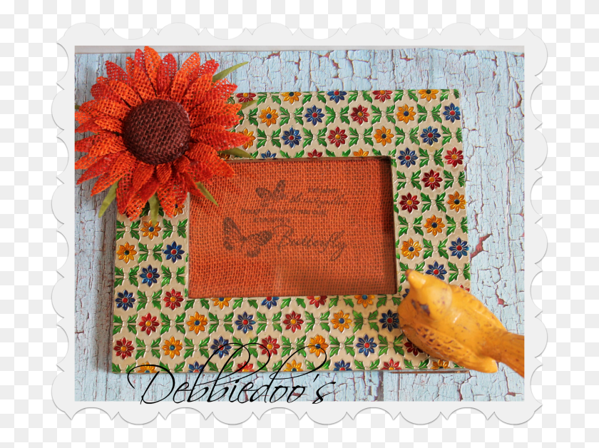 700x568 Spring Art On Burlap Embroidery, Purse, Handbag, Bag HD PNG Download