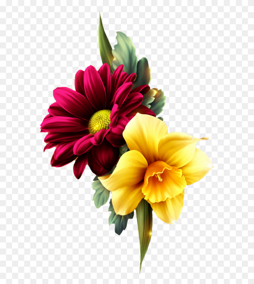 579x877 Весенний Букет Цветущие Границы Цветочные Изображения Цветок Benditas Sejam Todas As Palavras Ditas Em Silncio, Растение, Цветок, Букет Цветов Hd Png Скачать