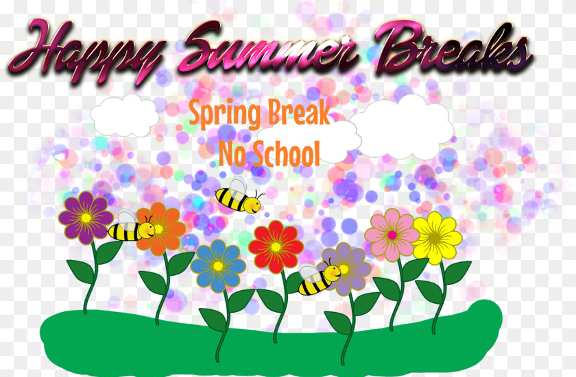 Spring Break No School, Art, Graphics, Flower, Plant Clipart PNG