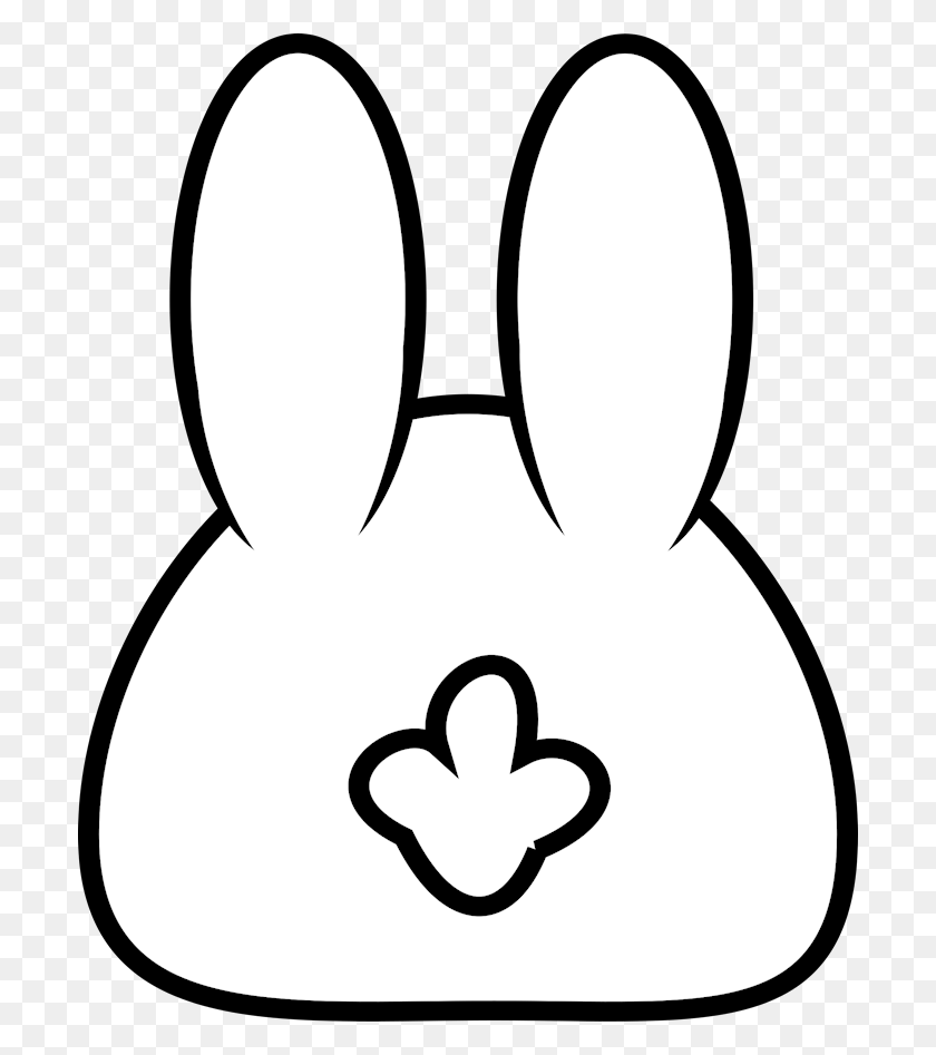 700x887 Spring Bunny Rabbit, Label, Text, Stencil HD PNG Download