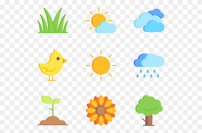 529x495 Spring Cartoon Mini Flowers Icon, Nature, Outdoors, Bird HD PNG Download