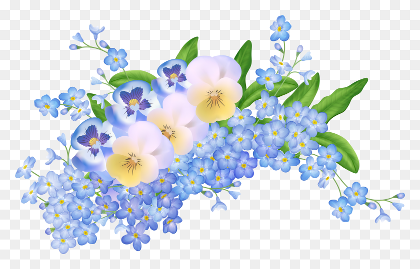 4965x3050 Spring Flowers Decoration Transparent Of Flower Background HD PNG Download