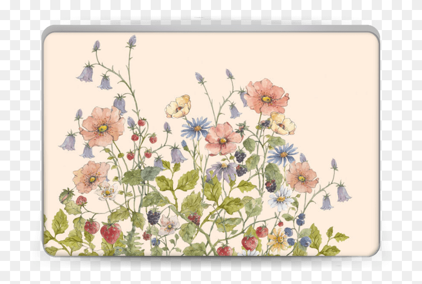 718x506 Spring Flowers Skin Laptop Katarzyna Stryska Goraj Illustrator, Floral Design, Pattern, Graphics HD PNG Download